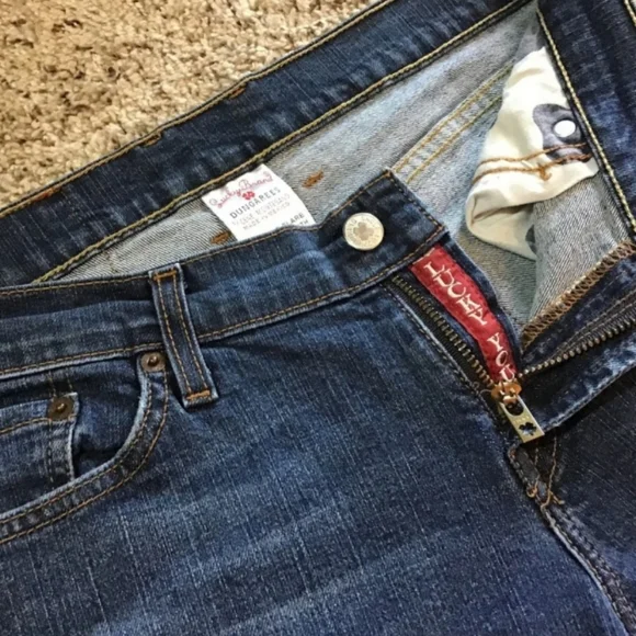 Vintage 90's Lucky Brand wideleg Jeans Size 4 dark wash - Picture 10 of 15